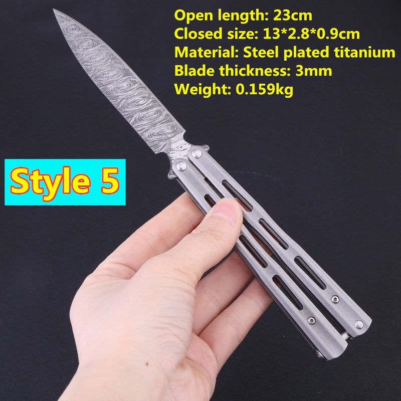 Balisong High Hardness Stainless Steel Folding Outdoor Camping Butterfly (Knife)