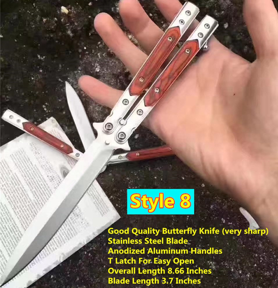 Balisong High Hardness Stainless Steel Folding Outdoor Camping Butterfly (Knife)