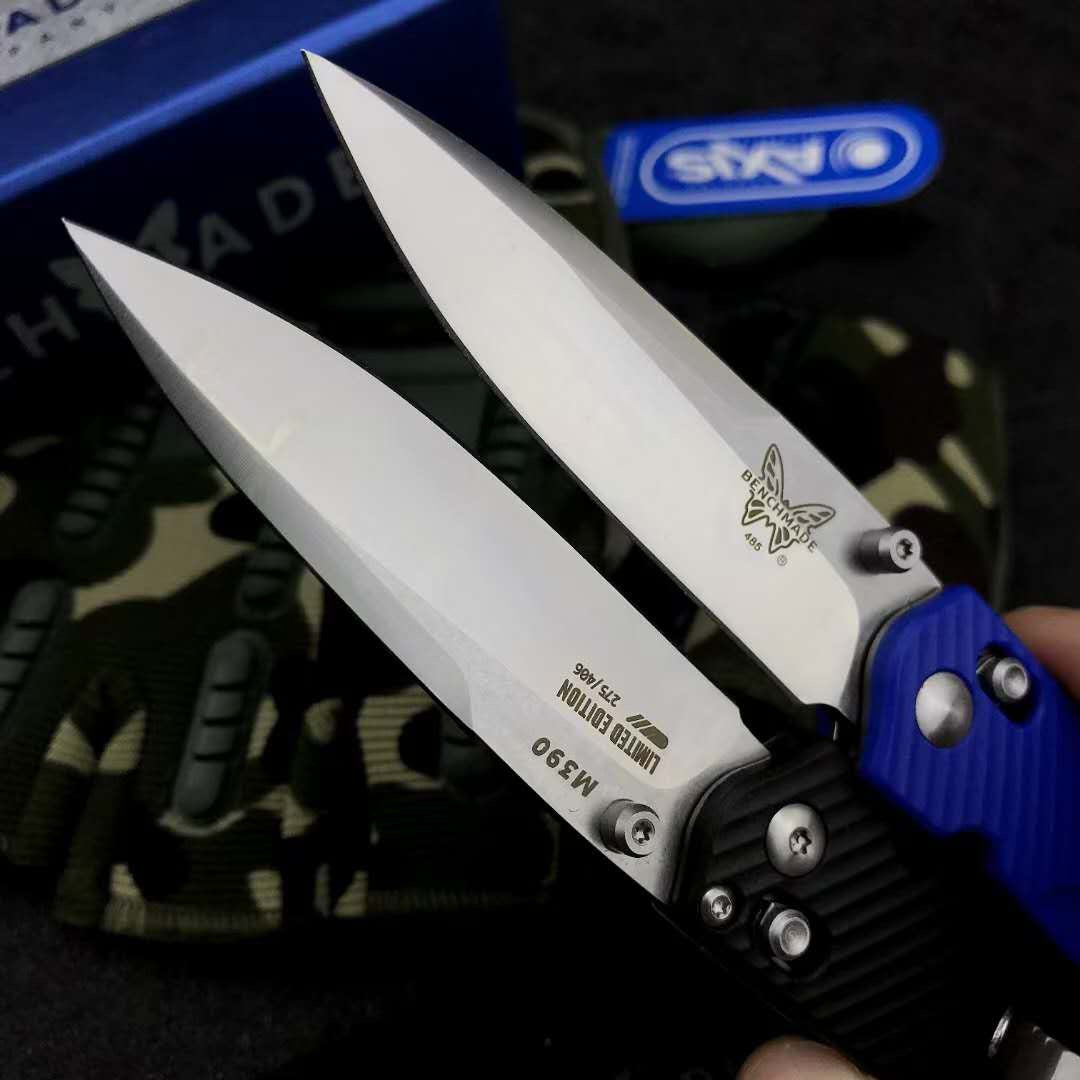 NEW Benchmade 485 Axis Assist Lock Folding Knife M390 Steel Nylon Glass Fibre Handle Outdoor Camping Hunting EDC Pocket Tools