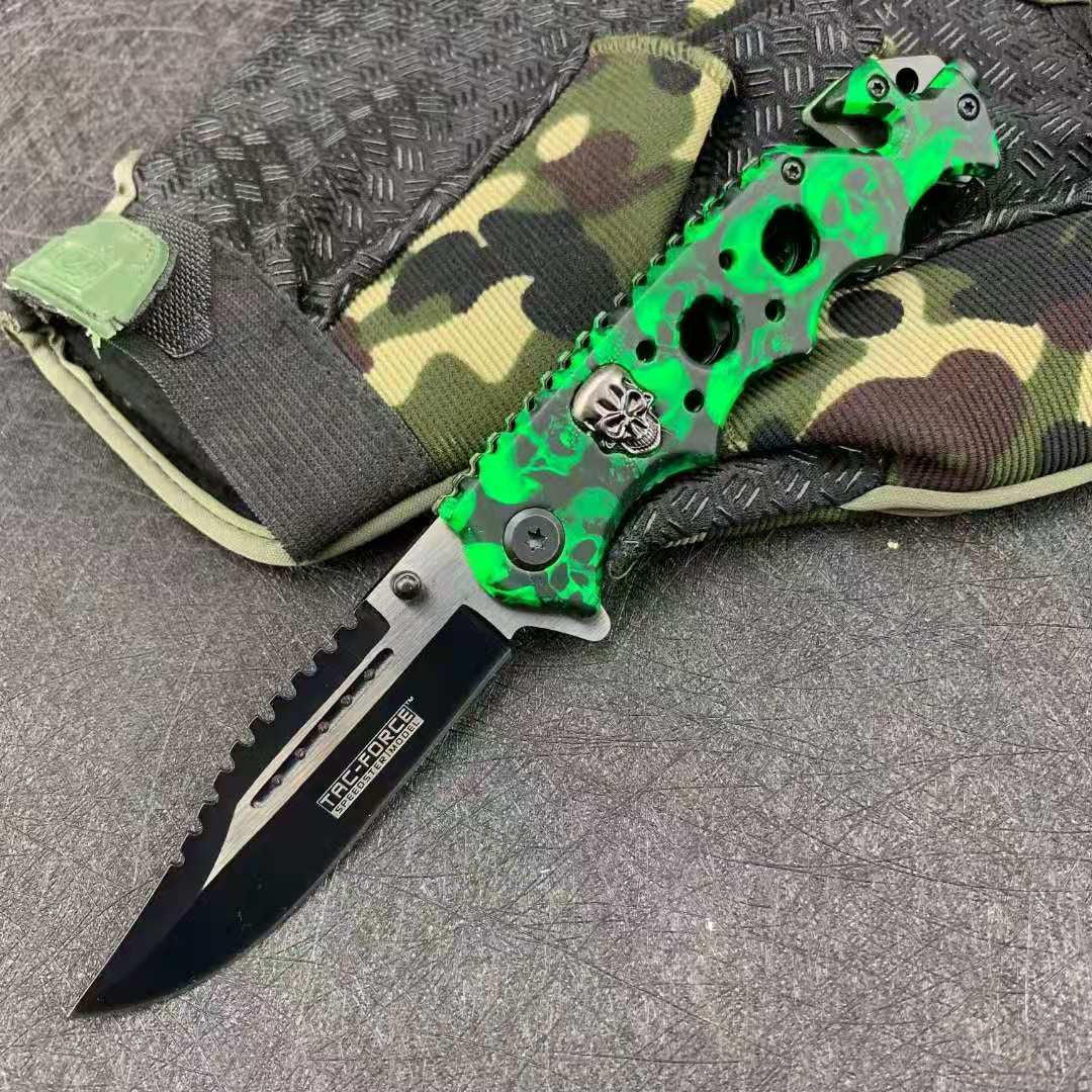 TAC-FORCE Folding Tactical Pockect Knife 8CR18MOV Steel G10 Handle EDC Outdoor Field Survival Tool 58HRC