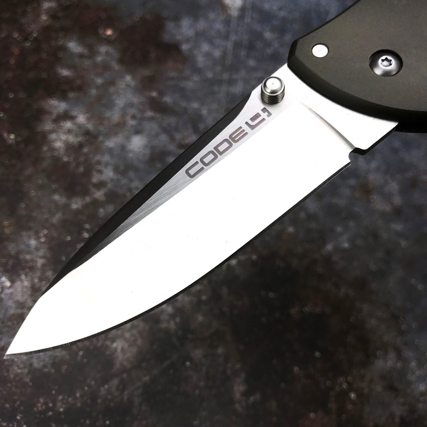 Hot COLD STEEL Code 4 Spear Point Folding Knife 3.5" S35VN Satin Spear Point, Gray Aluminum Handles - 58PAS