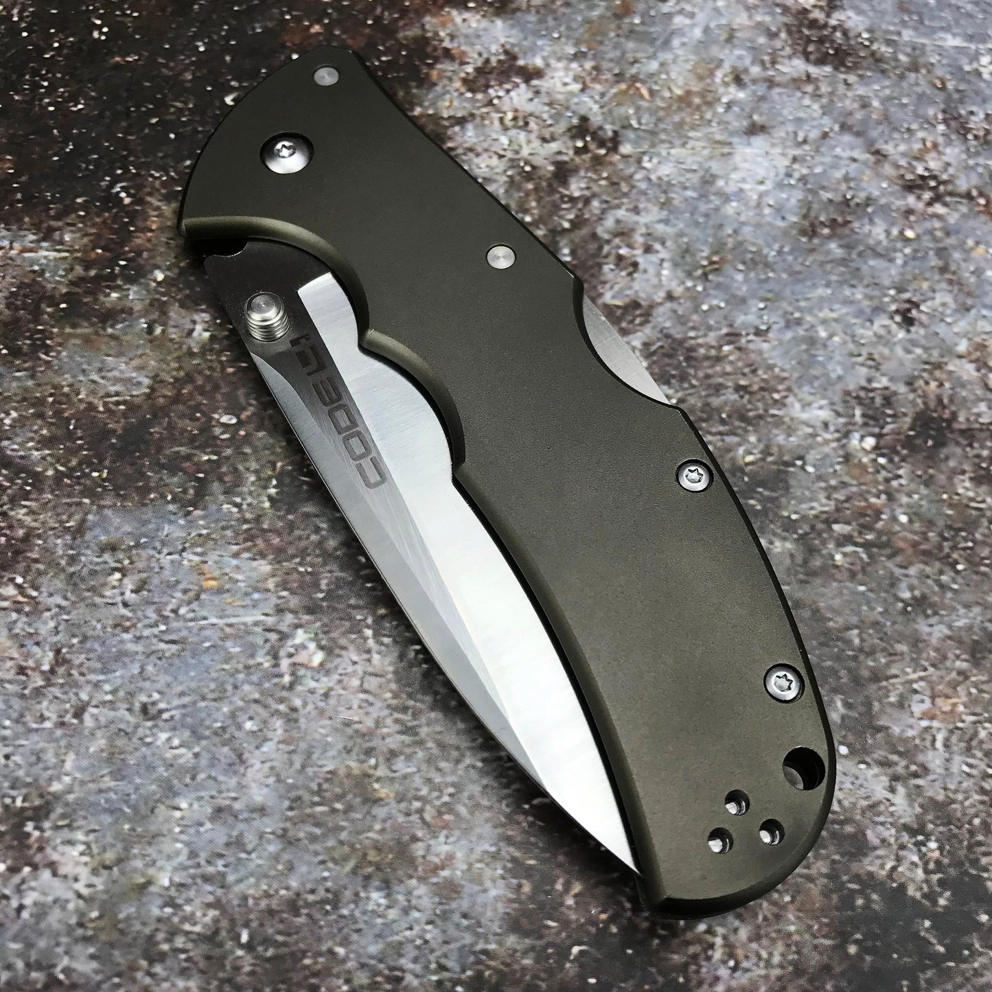 Hot COLD STEEL Code 4 Spear Point Folding Knife 3.5" S35VN Satin Spear Point, Gray Aluminum Handles - 58PAS