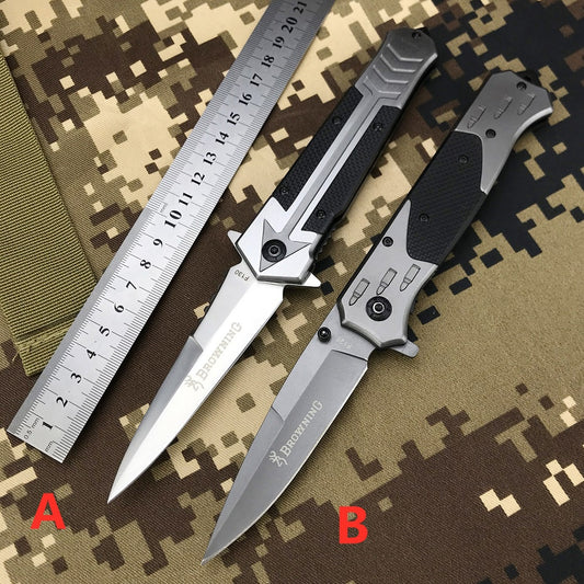 2021 Browning Pocket Knife 440C Stainless Steel Blade Titanium Coating Outdoor EDC Tactical Folding Knife