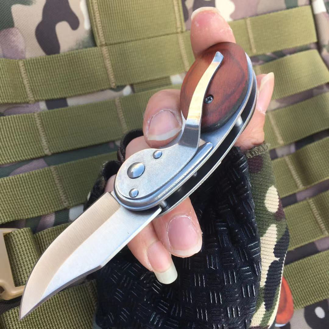 Portable AUTOMATIC Push Tactical Spring Assist Knife/Mini Knife Outdoors Tool Combat Self-defense Stainless Steel Spring Knife