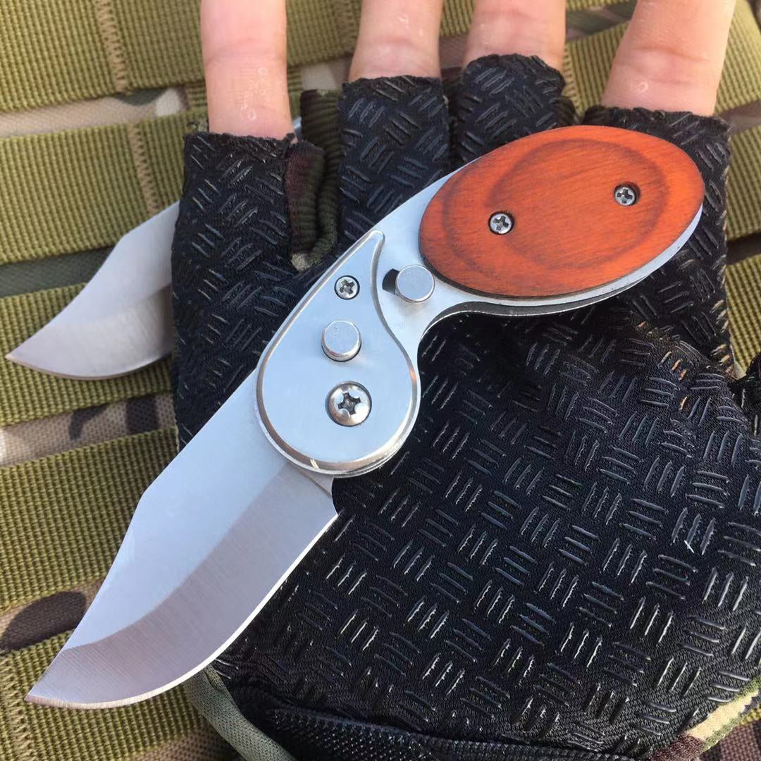 Portable AUTOMATIC Push Tactical Spring Assist Knife/Mini Knife Outdoors Tool Combat Self-defense Stainless Steel Spring Knife