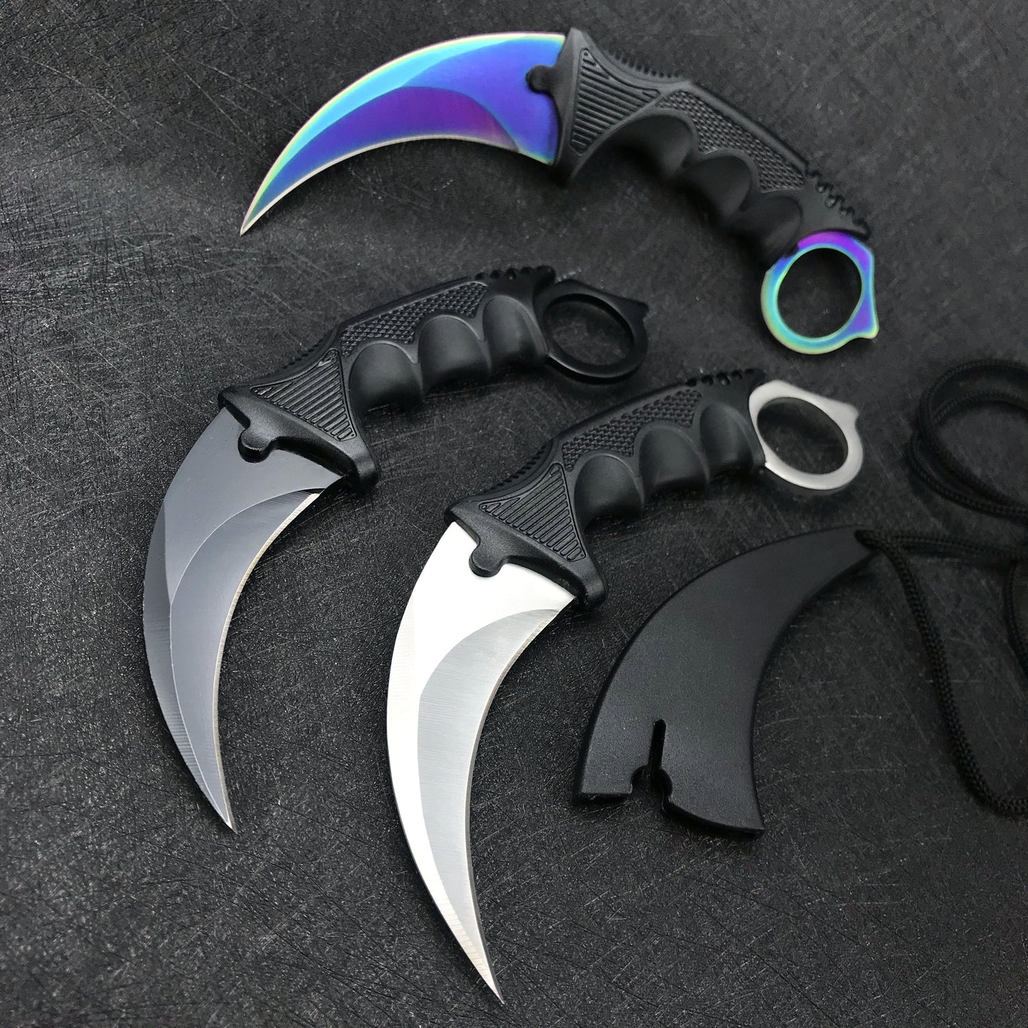 Hot Fixed Blade Knife Hunting Camping Neck Claw Knife Utility Survival Multi Tools