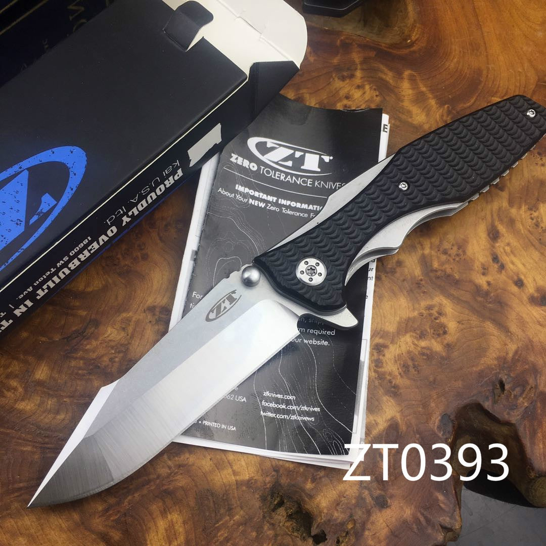 ZT ZERO TOLERANCE Folding Knife Assisted Open Camping Survival Pocket Knife CPM 20CV Blade Tactical ZT ZERO TOLERANCEFlipper Knife  G10 HANDLE Handles