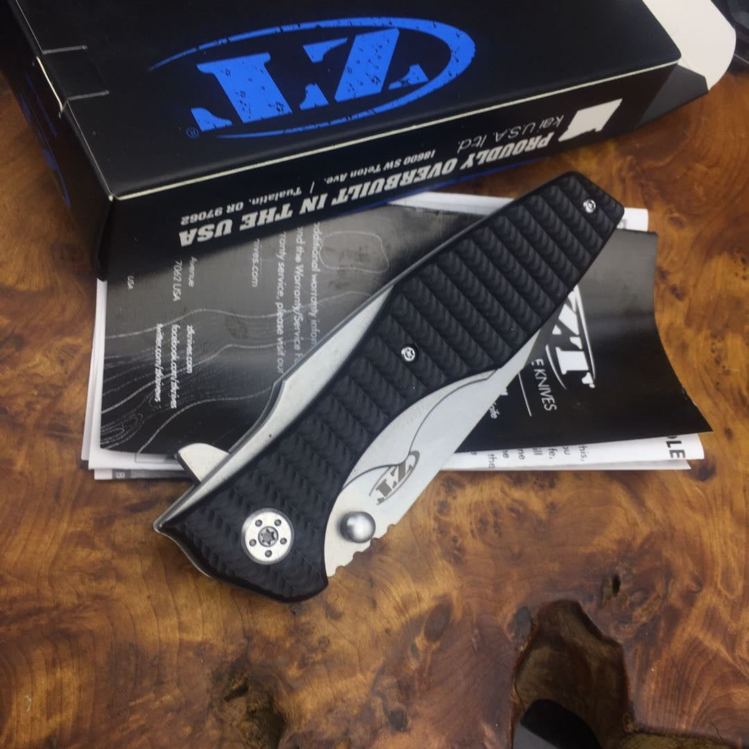 ZT ZERO TOLERANCE Folding Knife Assisted Open Camping Survival Pocket Knife CPM 20CV Blade Tactical ZT ZERO TOLERANCEFlipper Knife  G10 HANDLE Handles