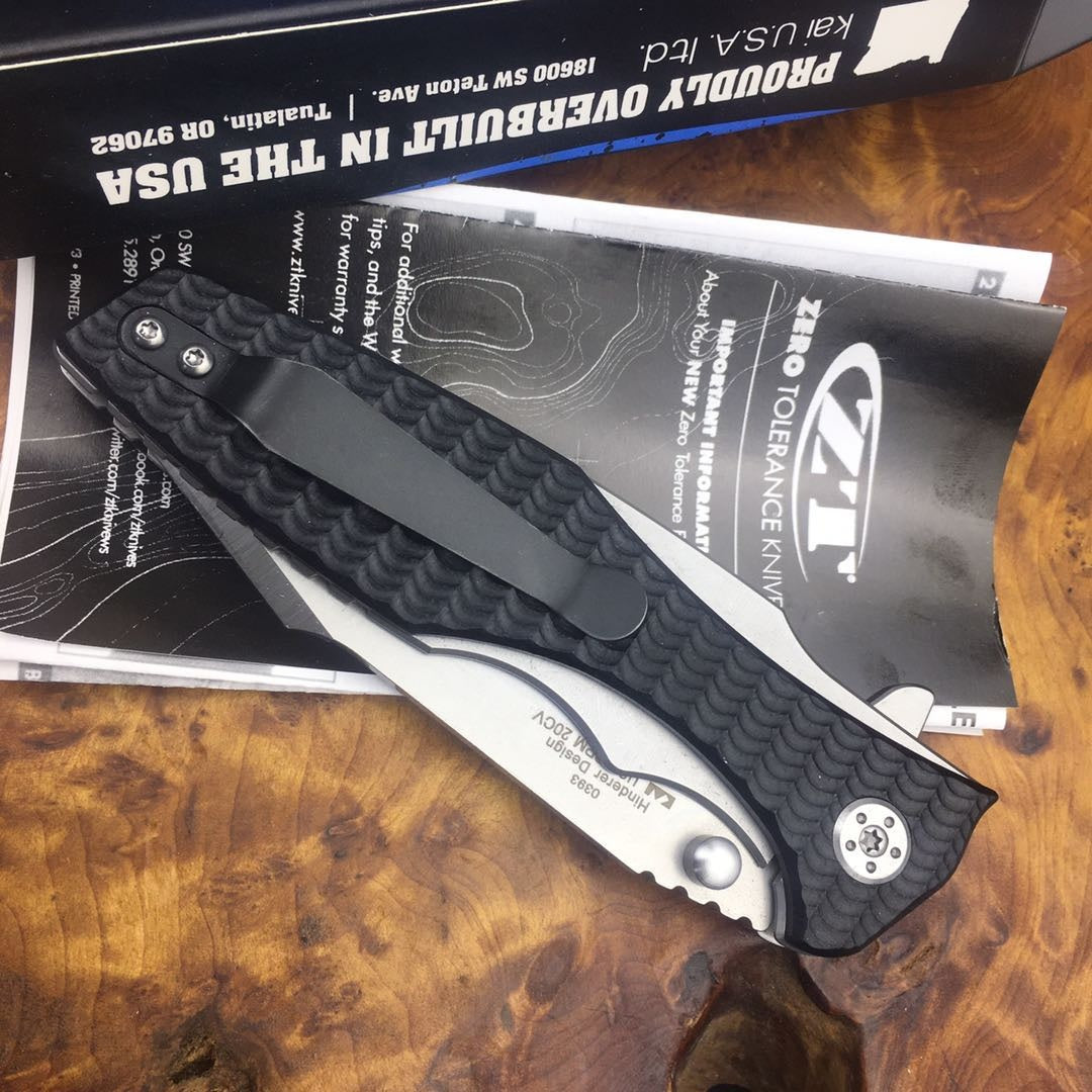 ZT ZERO TOLERANCE Folding Knife Assisted Open Camping Survival Pocket Knife CPM 20CV Blade Tactical ZT ZERO TOLERANCEFlipper Knife  G10 HANDLE Handles