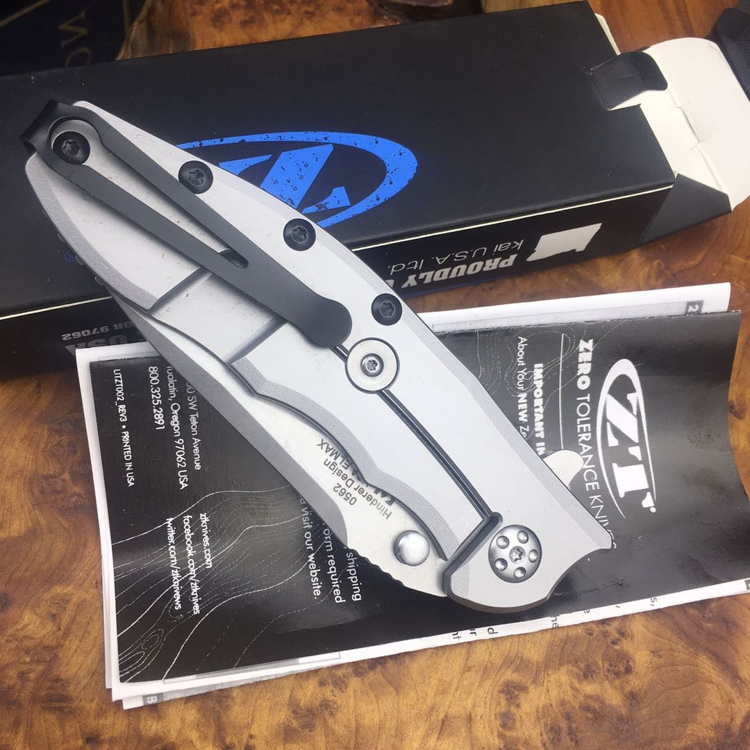 ZT ZERO TOLERANCE Folding Knife Assisted Open Camping Survival Pocket Knife CPM 20CV Blade Tactical ZT ZERO TOLERANCEFlipper Knife  G10 HANDLE Handles