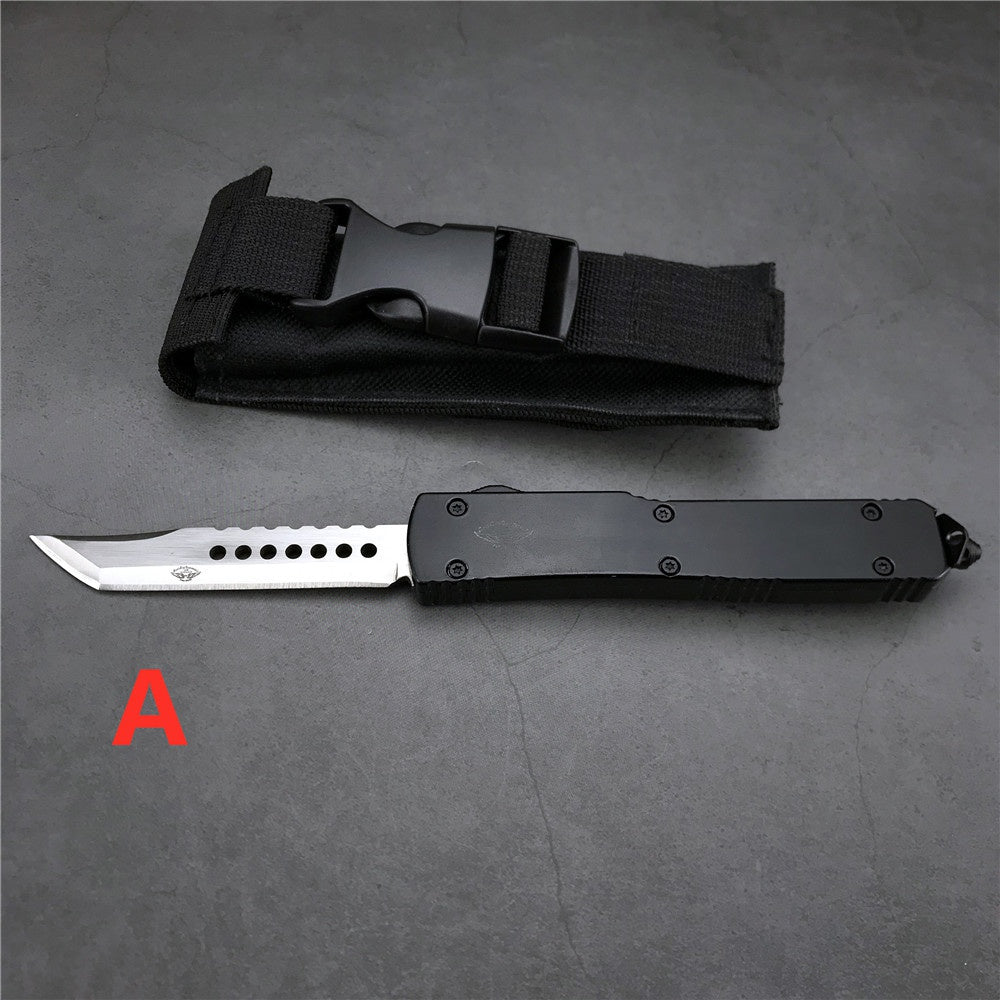 New Tactical Knife Adjustable Switchblade Flick Knife OTF Automatic knife zinc alloy handle spring assisted knives camping hunting hand tools