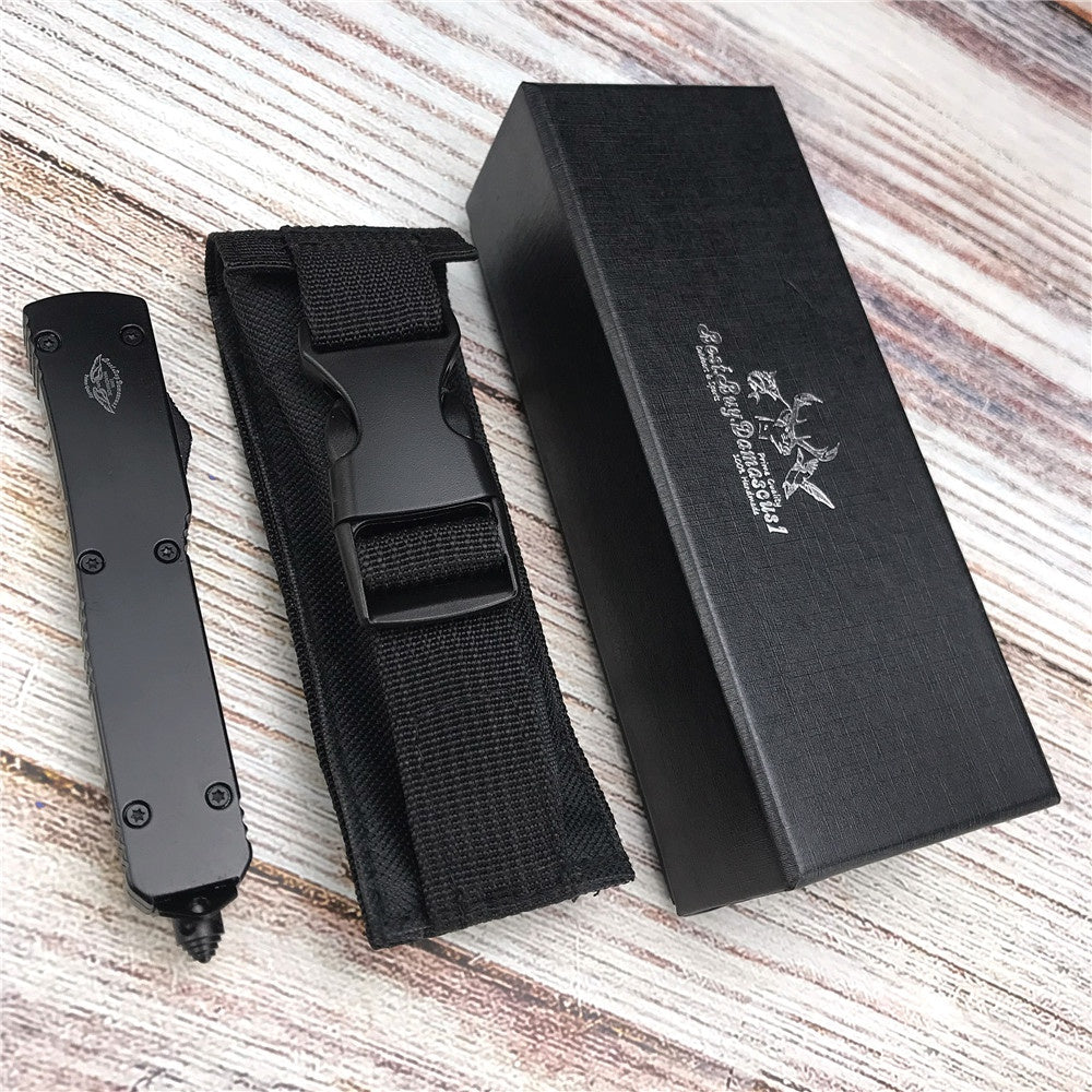 New Tactical Knife Adjustable Switchblade Flick Knife OTF Automatic knife zinc alloy handle spring assisted knives camping hunting hand tools
