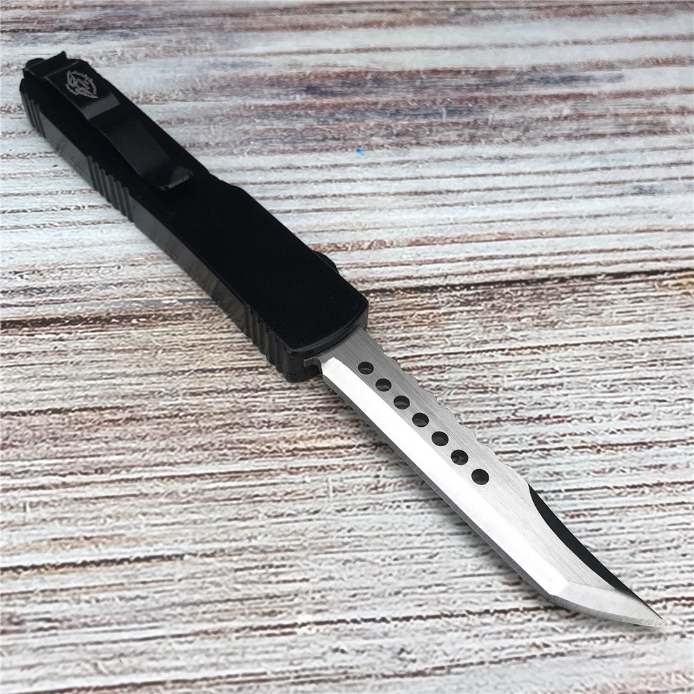 New Tactical Knife Adjustable Switchblade Flick Knife OTF Automatic knife zinc alloy handle spring assisted knives camping hunting hand tools
