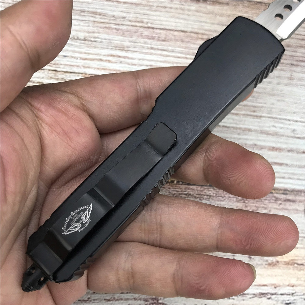New Tactical Knife Adjustable Switchblade Flick Knife OTF Automatic knife zinc alloy handle spring assisted knives camping hunting hand tools