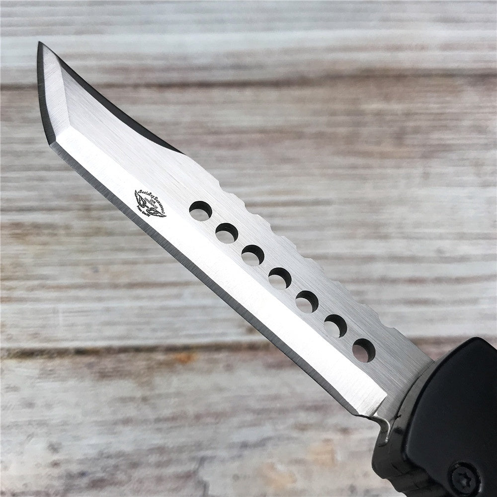 New Tactical Knife Adjustable Switchblade Flick Knife OTF Automatic knife zinc alloy handle spring assisted knives camping hunting hand tools
