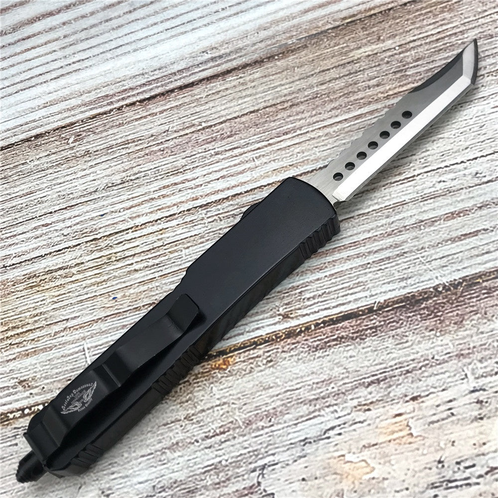 New Tactical Knife Adjustable Switchblade Flick Knife OTF Automatic knife zinc alloy handle spring assisted knives camping hunting hand tools