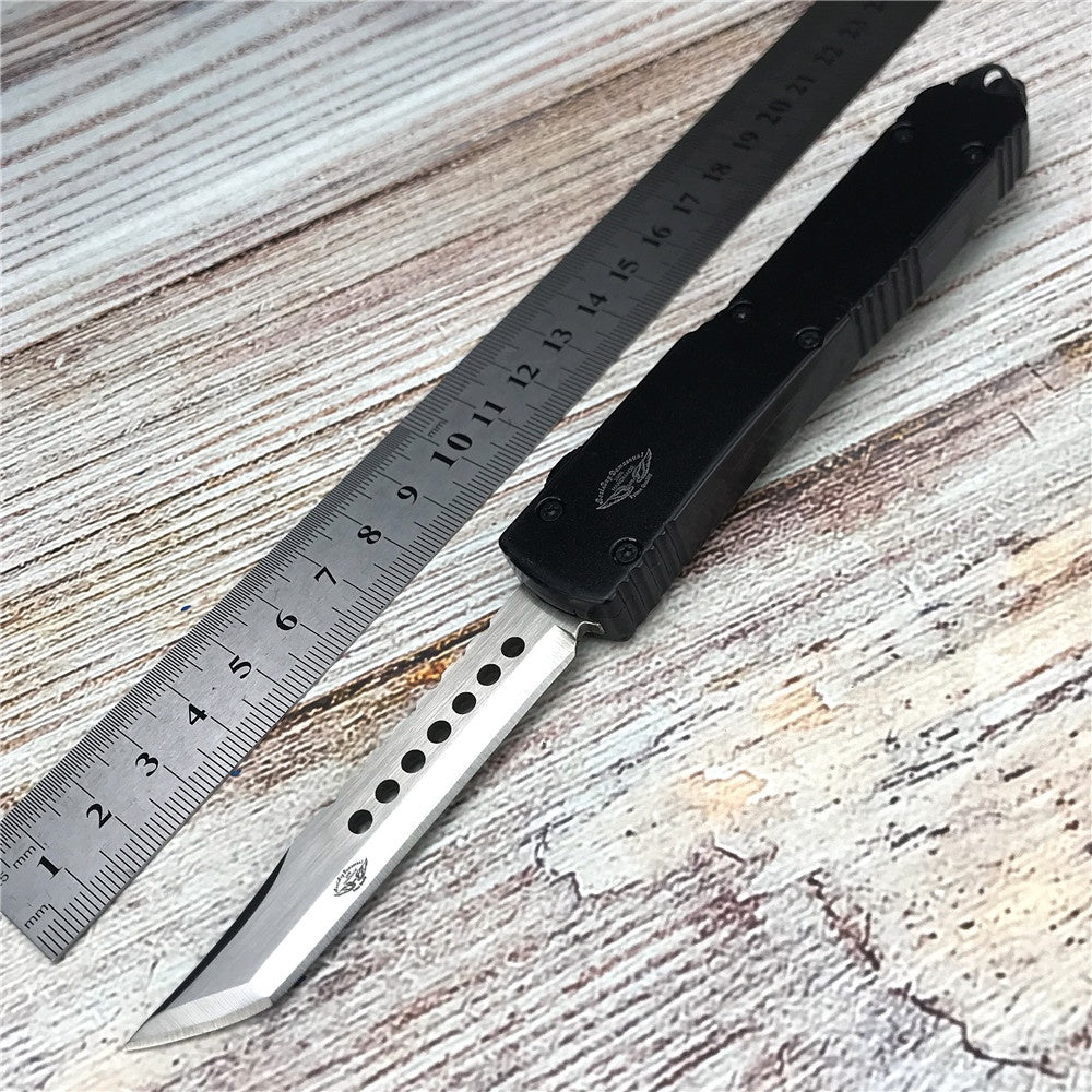 New Tactical Knife Adjustable Switchblade Flick Knife OTF Automatic knife zinc alloy handle spring assisted knives camping hunting hand tools