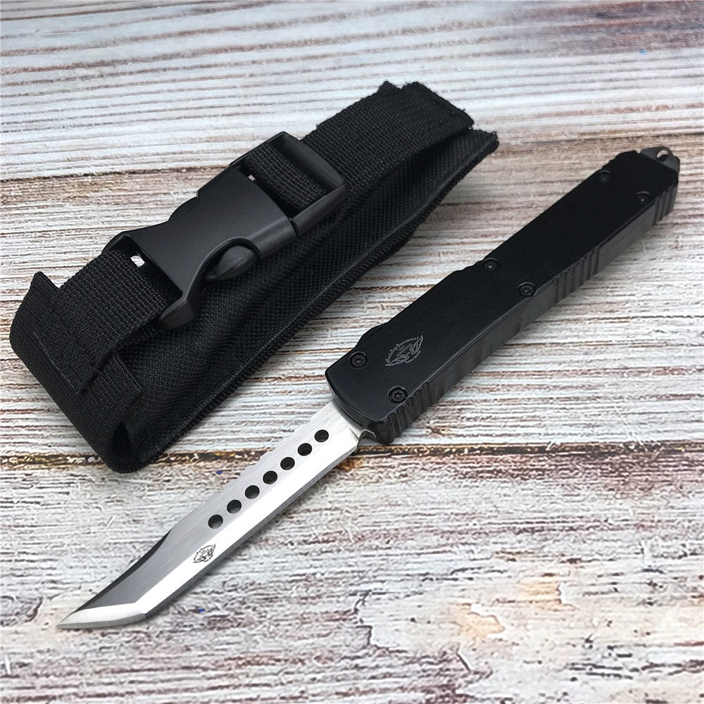 New Tactical Knife Adjustable Switchblade Flick Knife OTF Automatic knife zinc alloy handle spring assisted knives camping hunting hand tools