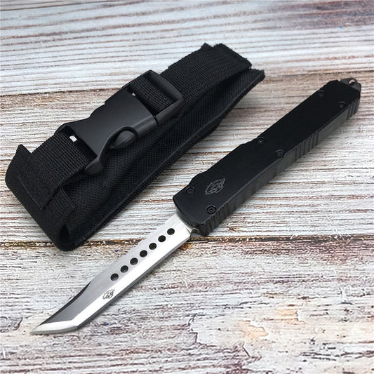 New Tactical Knife Adjustable Switchblade Flick Knife OTF Automatic knife zinc alloy handle spring assisted knives camping hunting hand tools