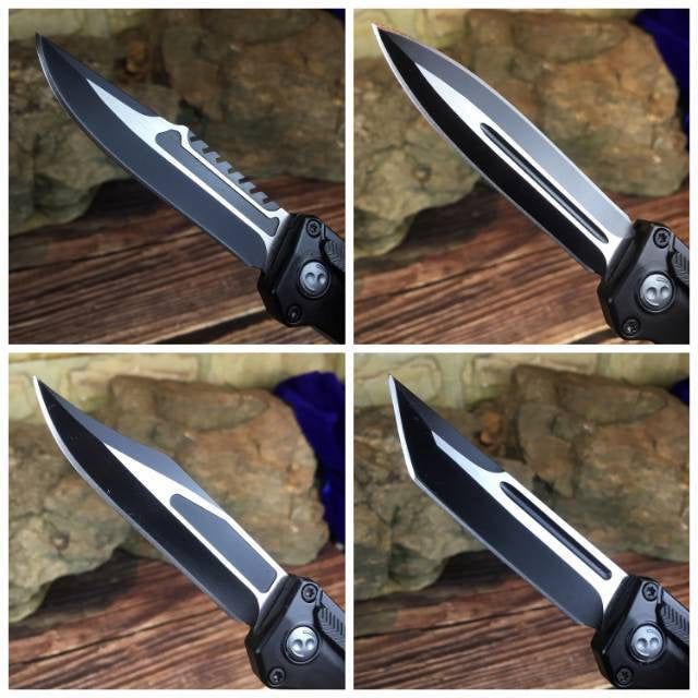 AUTOMATIC Tactical Spring Assist OTF Knife 440C Blade Knife Outdoor Army Hunting Camping Survival Knife EDC Tool With Nylon Sheath