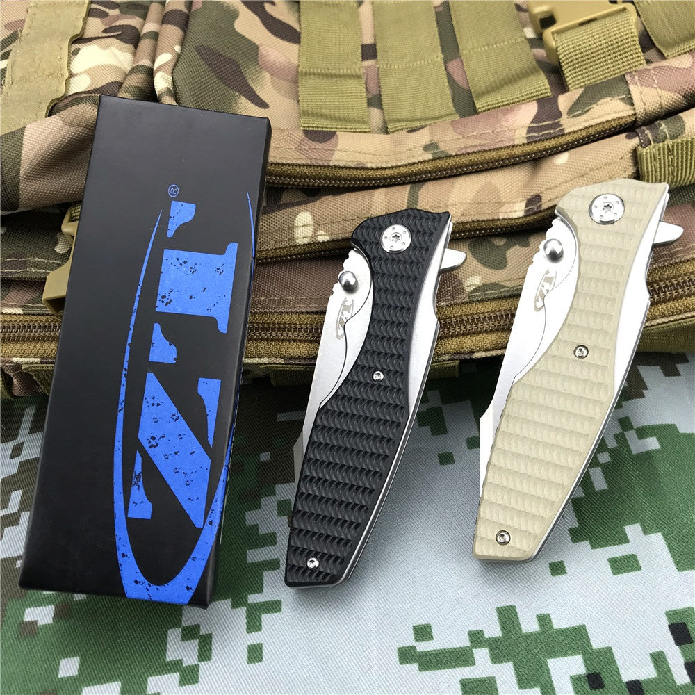 High Quality ZT ZERO TOLERANCE 0393 Folding knife ball bearing G10 Handle pocket knife Tactical Hunting Camping Knives Two Color