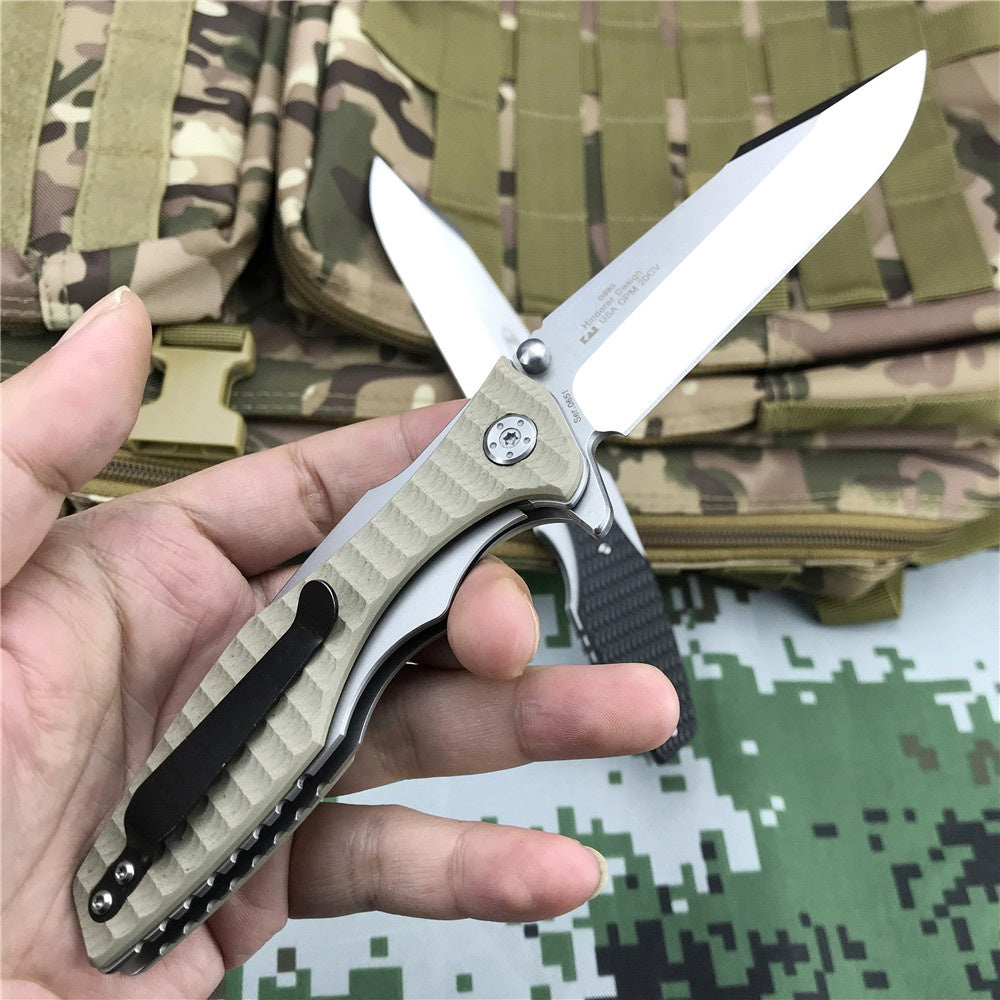 High Quality ZT ZERO TOLERANCE 0393 Folding knife ball bearing G10 Handle pocket knife Tactical Hunting Camping Knives Two Color
