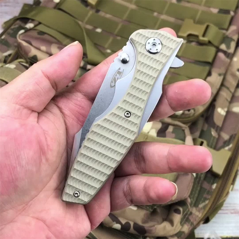 High Quality ZT ZERO TOLERANCE 0393 Folding knife ball bearing G10 Handle pocket knife Tactical Hunting Camping Knives Two Color