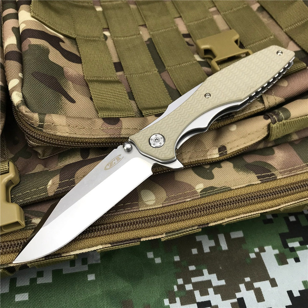 High Quality ZT ZERO TOLERANCE 0393 Folding knife ball bearing G10 Handle pocket knife Tactical Hunting Camping Knives Two Color