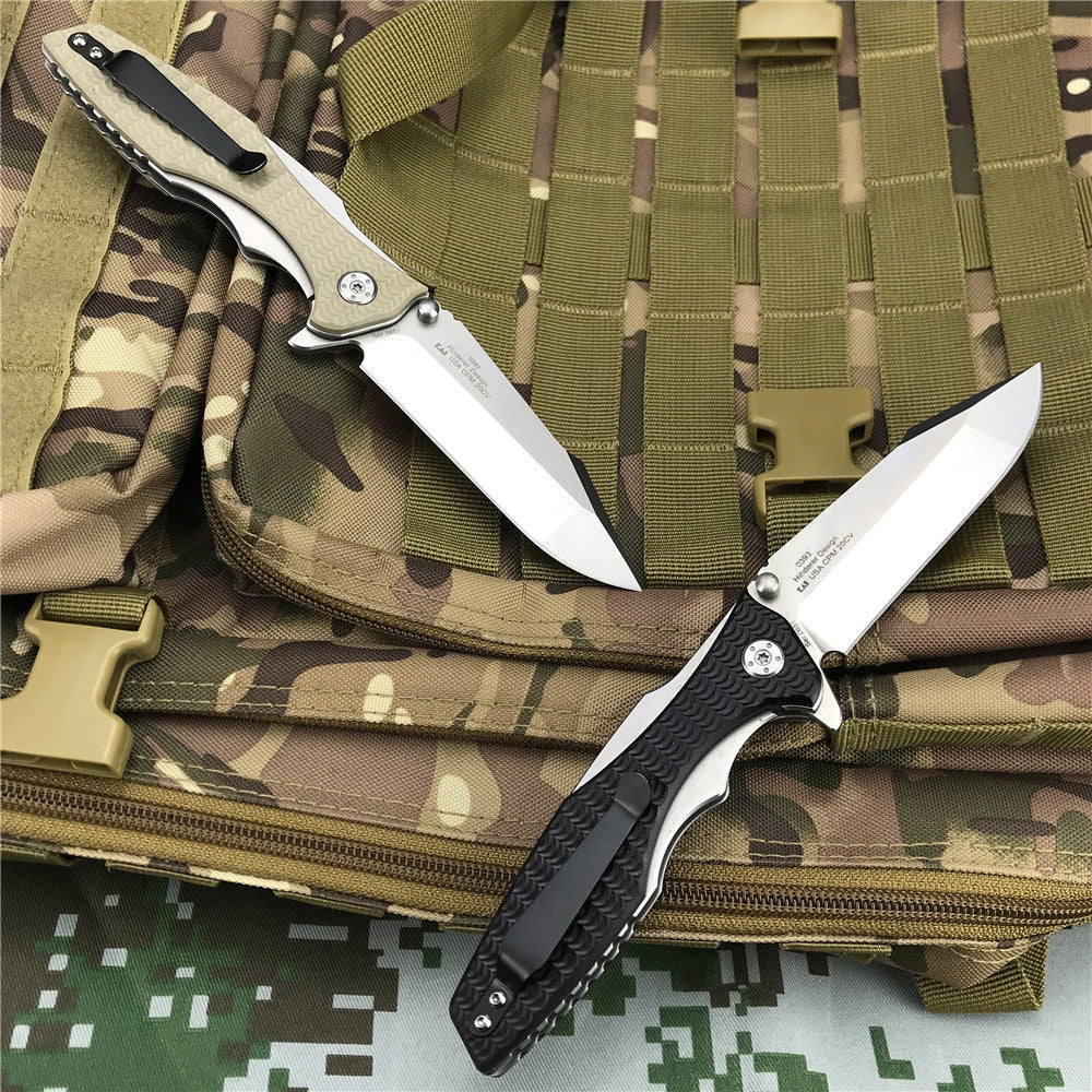 High Quality ZT ZERO TOLERANCE 0393 Folding knife ball bearing G10 Handle pocket knife Tactical Hunting Camping Knives Two Color
