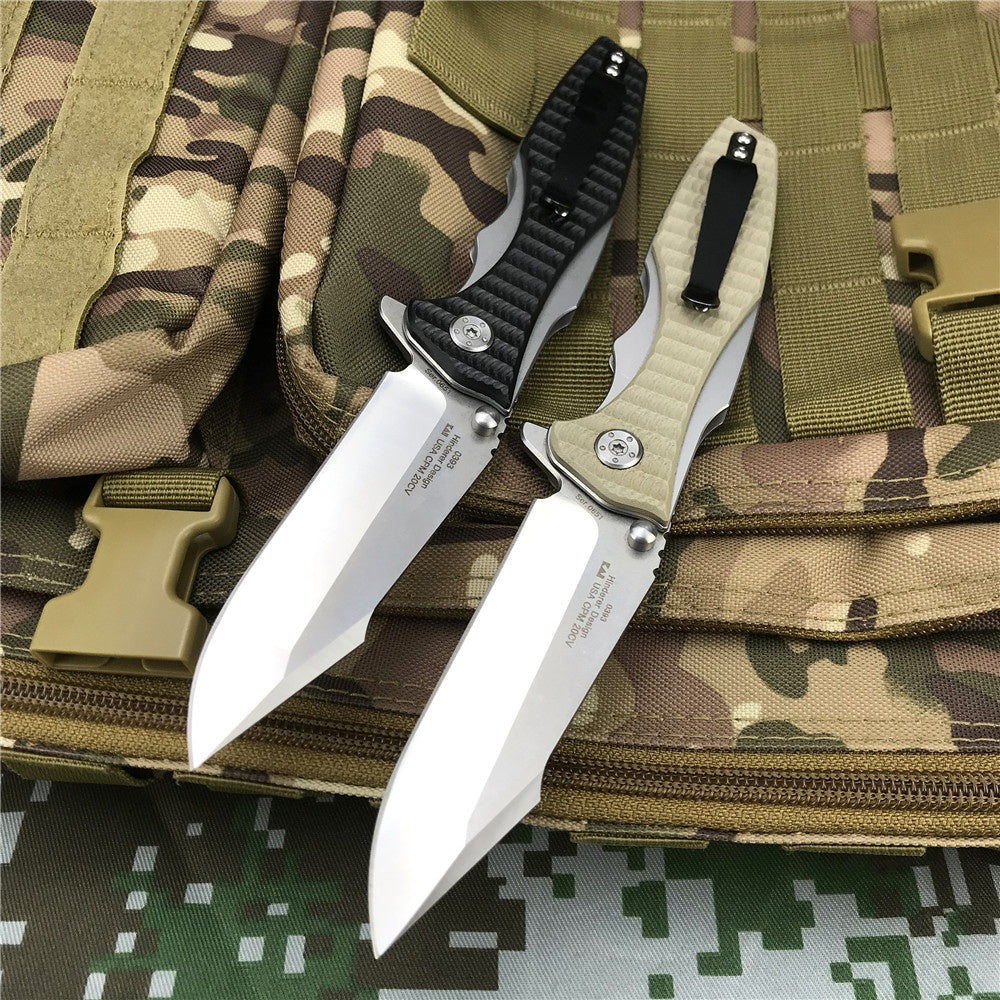 High Quality ZT ZERO TOLERANCE 0393 Folding knife ball bearing G10 Handle pocket knife Tactical Hunting Camping Knives Two Color