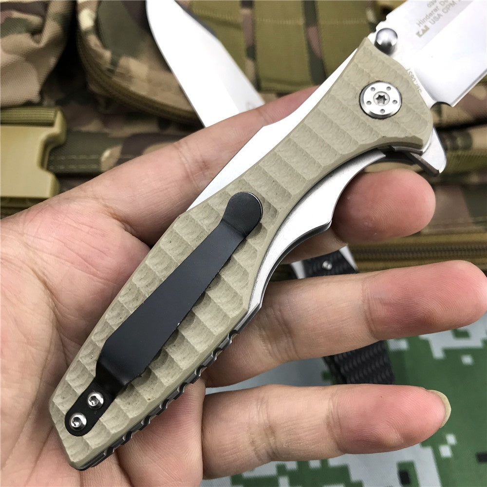 High Quality ZT ZERO TOLERANCE 0393 Folding knife ball bearing G10 Handle pocket knife Tactical Hunting Camping Knives Two Color