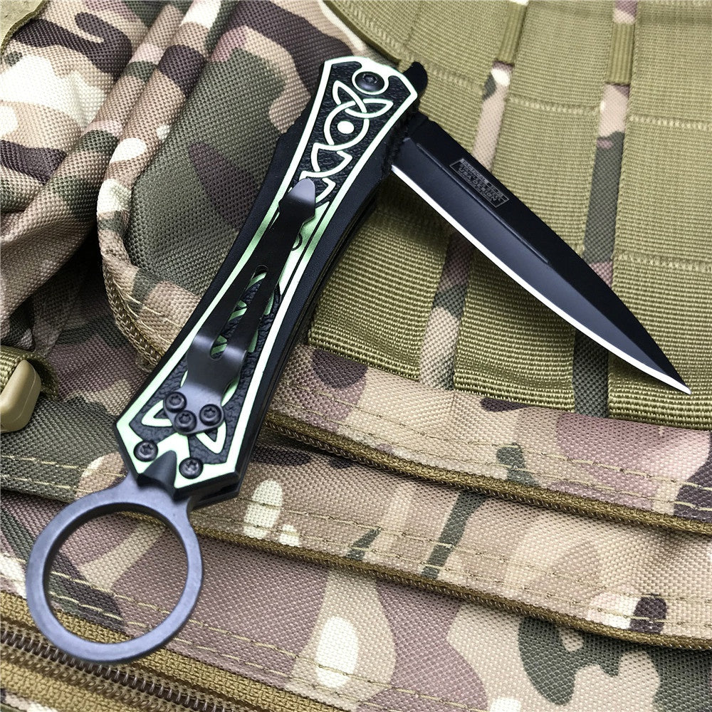 New TAC FORCE Outdoor Camping Tactical Survival Swordfish Knife Folding High Hardness Self-defense Knives EDC Multitool Knife Aluminium  Alloy Handle