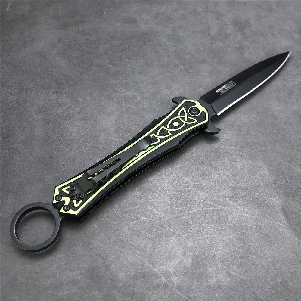 New TAC FORCE Outdoor Camping Tactical Survival Swordfish Knife Folding High Hardness Self-defense Knives EDC Multitool Knife Aluminium  Alloy Handle