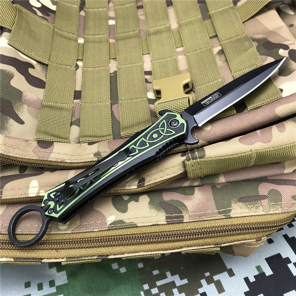 New TAC FORCE Outdoor Camping Tactical Survival Swordfish Knife Folding High Hardness Self-defense Knives EDC Multitool Knife Aluminium  Alloy Handle