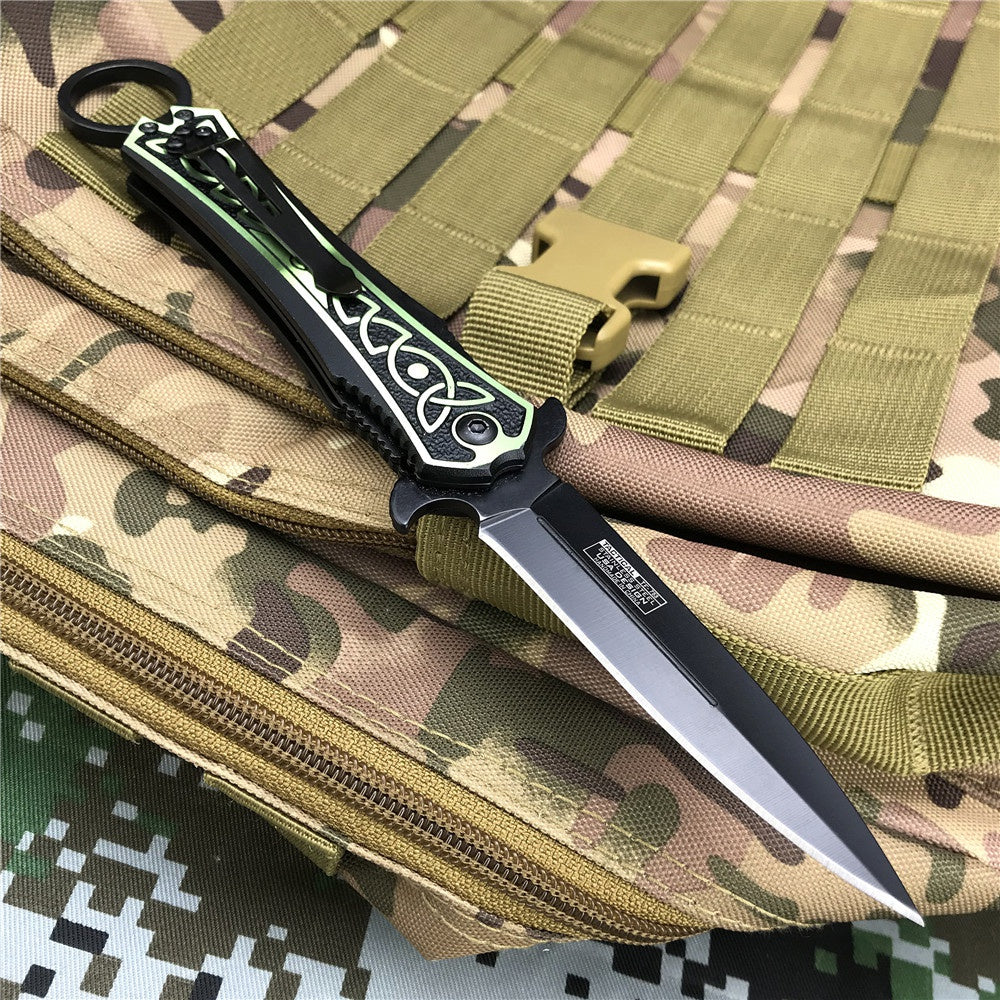 New TAC FORCE Outdoor Camping Tactical Survival Swordfish Knife Folding High Hardness Self-defense Knives EDC Multitool Knife Aluminium  Alloy Handle