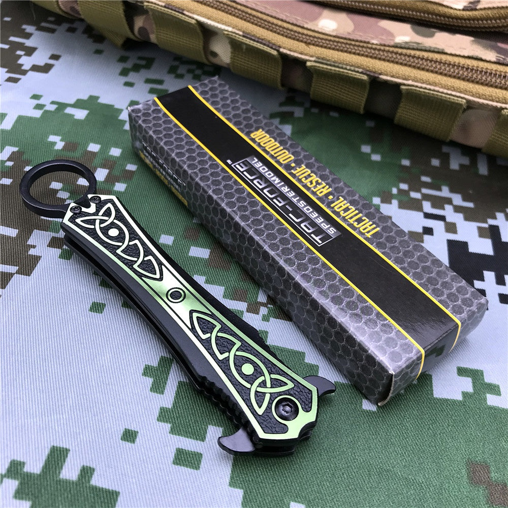 New TAC FORCE Outdoor Camping Tactical Survival Swordfish Knife Folding High Hardness Self-defense Knives EDC Multitool Knife Aluminium  Alloy Handle