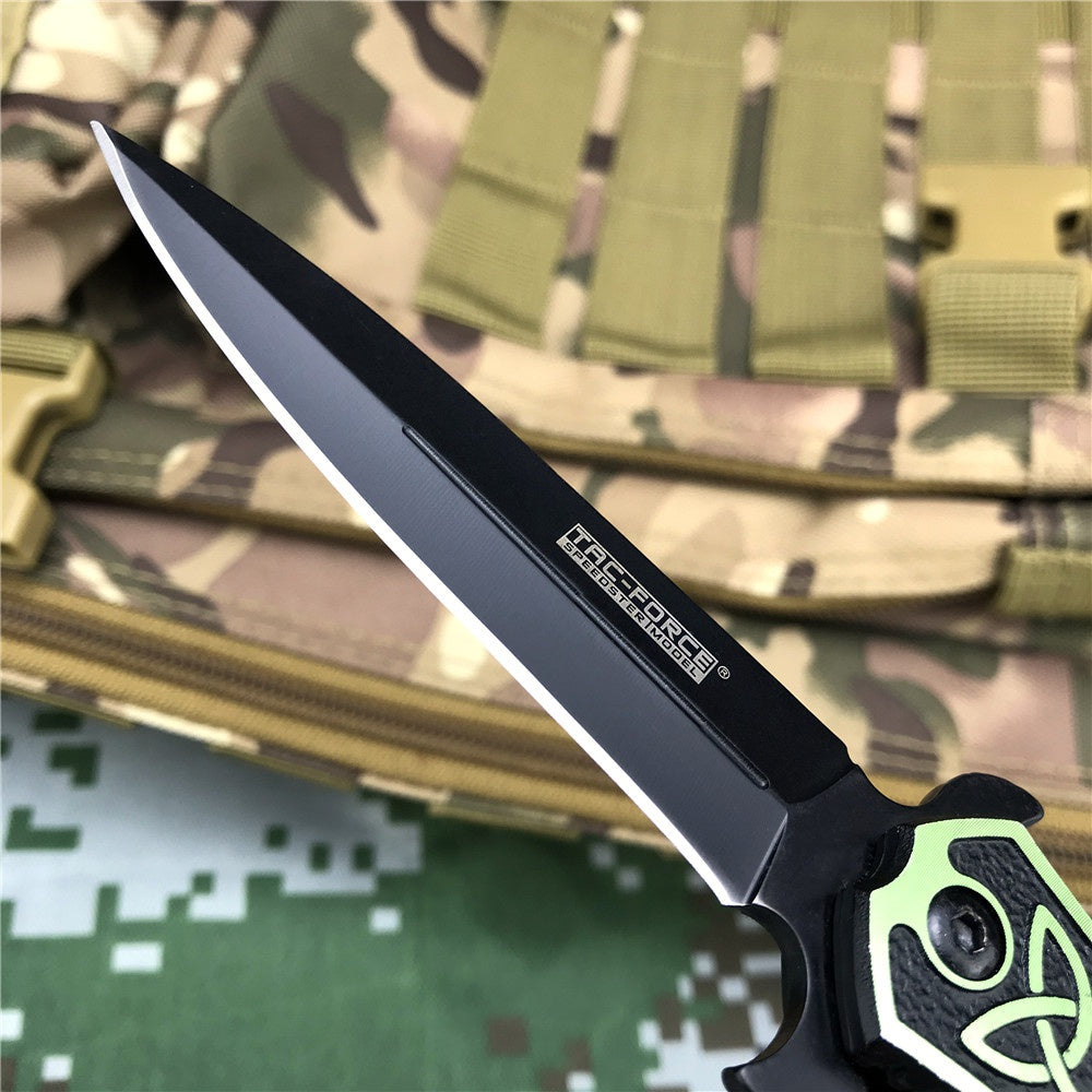New TAC FORCE Outdoor Camping Tactical Survival Swordfish Knife Folding High Hardness Self-defense Knives EDC Multitool Knife Aluminium  Alloy Handle