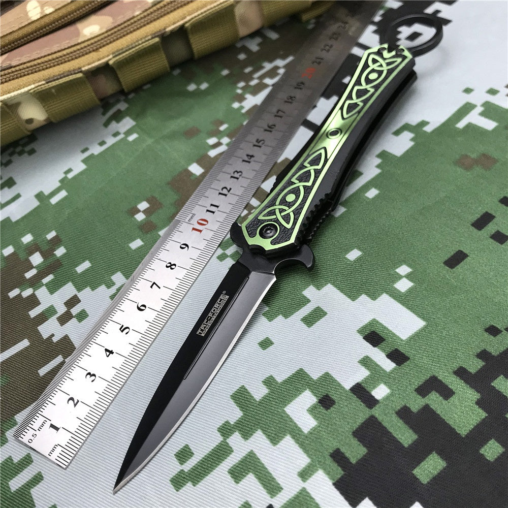 New TAC FORCE Outdoor Camping Tactical Survival Swordfish Knife Folding High Hardness Self-defense Knives EDC Multitool Knife Aluminium  Alloy Handle
