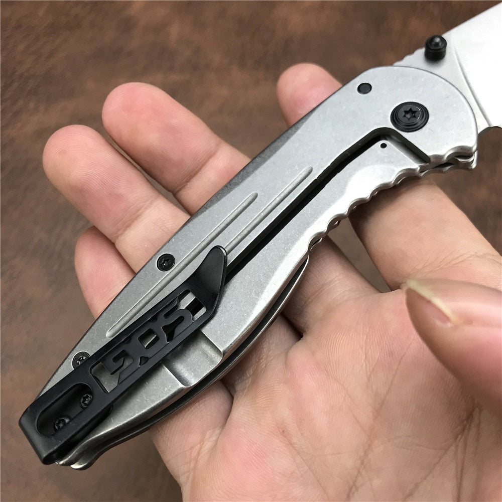 SOG Aegis FL AE31BX-8389 Folding knife Stone wash All steel Outdoor tactical knife 8CR13MoV Camping knife edc Hunting tools Gift Box