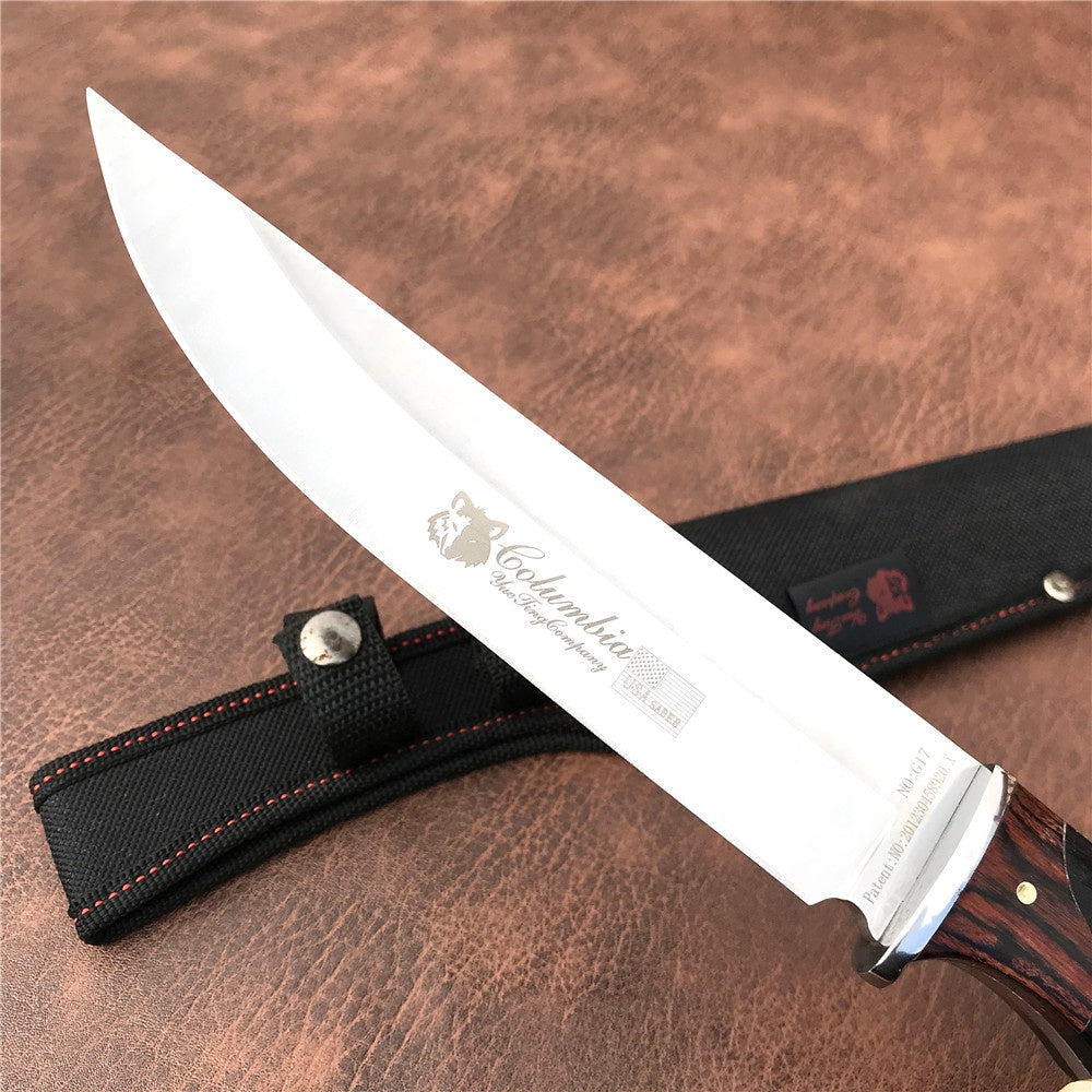 Columbia Tactical Fixed blade knife 5cr13 blade Colour wood handle Camping hunting knives outdoor survival tools dagger