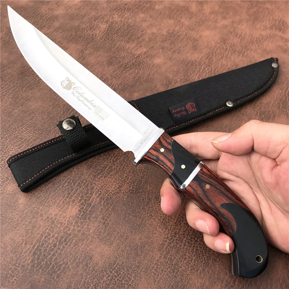 Columbia Tactical Fixed blade knife 5cr13 blade Colour wood handle Camping hunting knives outdoor survival tools dagger