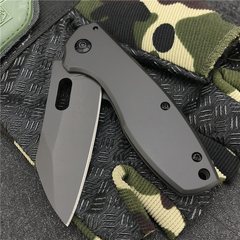 BUCK DA103 Folding blade pocket knife 440 steel blade steel handle Edc mini knife outdoor tactical survival knives rescue tool