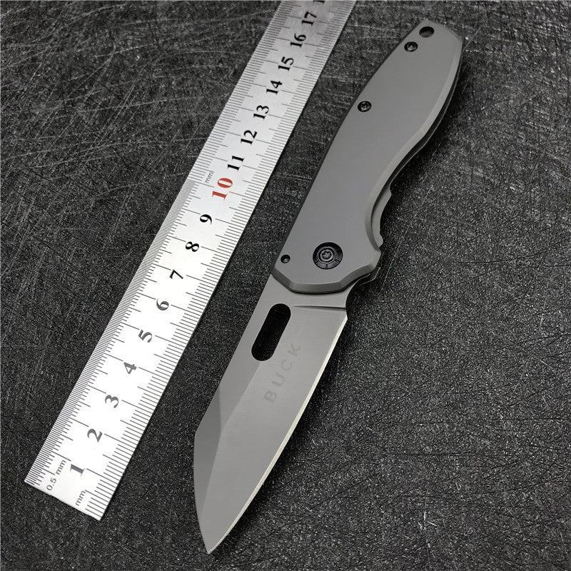 BUCK DA103 Folding blade pocket knife 440 steel blade steel handle Edc mini knife outdoor tactical survival knives rescue tool