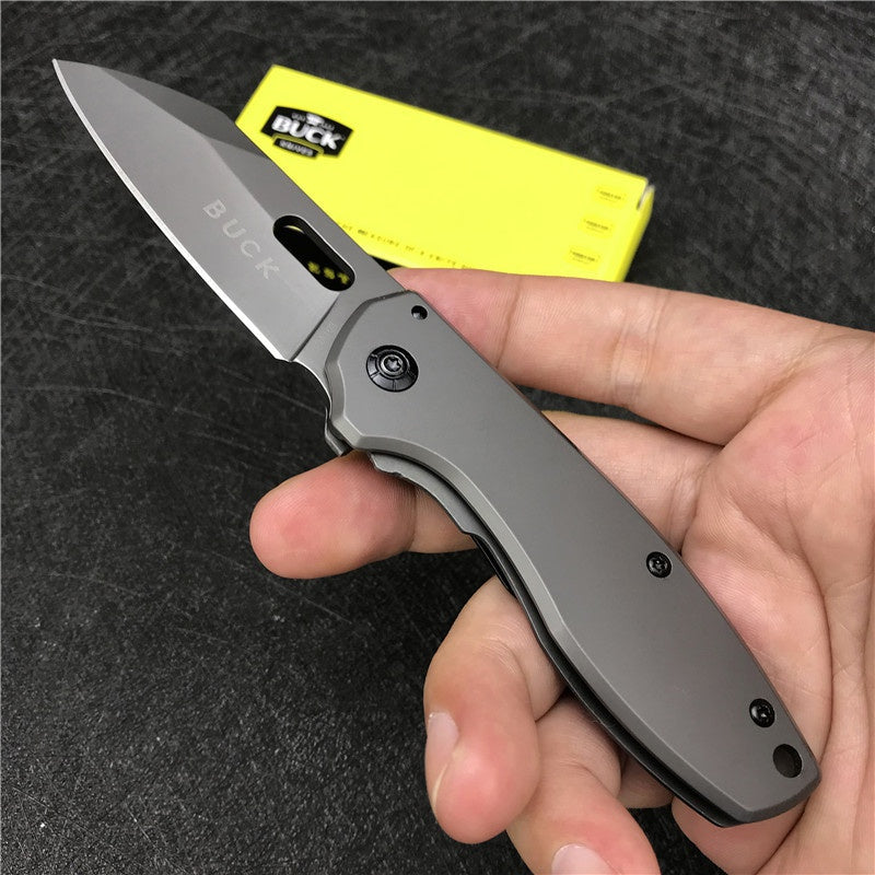 BUCK DA103 Folding blade pocket knife 440 steel blade steel handle Edc mini knife outdoor tactical survival knives rescue tool