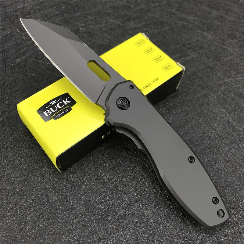 BUCK DA103 Folding blade pocket knife 440 steel blade steel handle Edc mini knife outdoor tactical survival knives rescue tool
