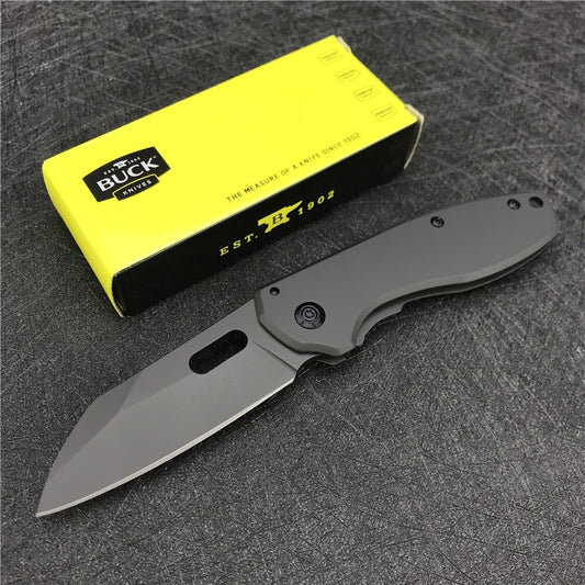BUCK DA103 Folding blade pocket knife 440 steel blade steel handle Edc mini knife outdoor tactical survival knives rescue tool