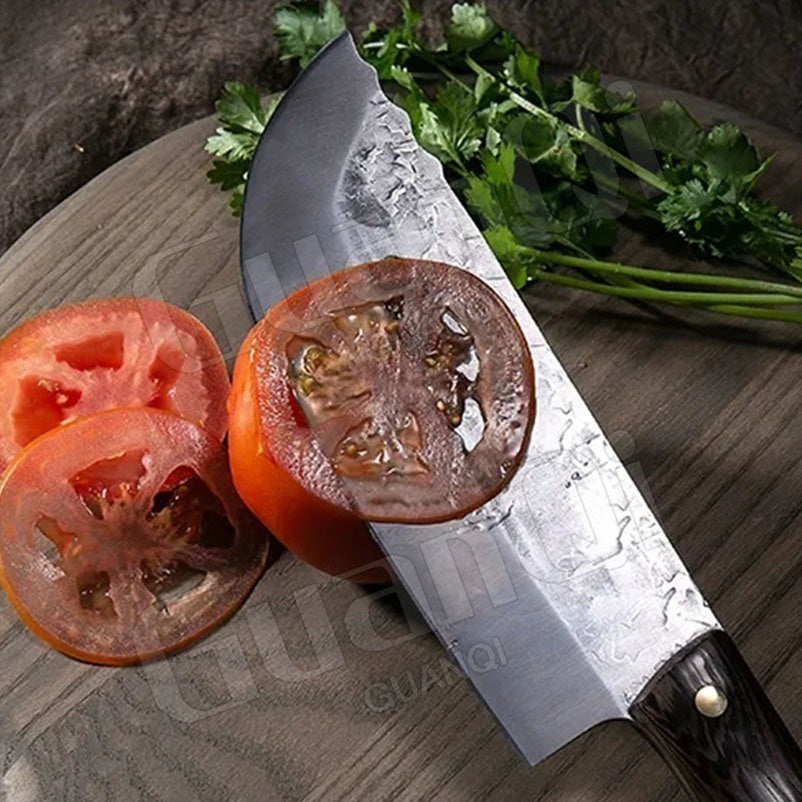 Forged Kitchen Stainless Steel Butcher Knife Meat Cleaver Butcher Knife Handmade Forged Sharp Cleaver Wide Blade Professional Butcher Knife Utility Vegetable Knives Kitchen Professional Chef Knives High Quality Stainless Steel Kitchen Butcher Cleaver Knif