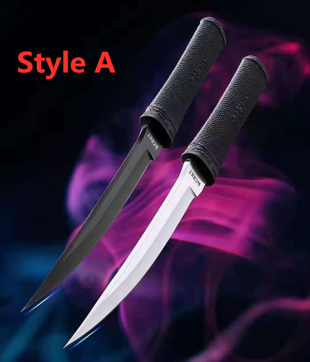 CRKT 2907K CEO Gentleman's Fixed Blade Knife EDC 9cr18mov Blade Non-slip Rubber Handle Tactical Knife With Plastic Knife Sheath