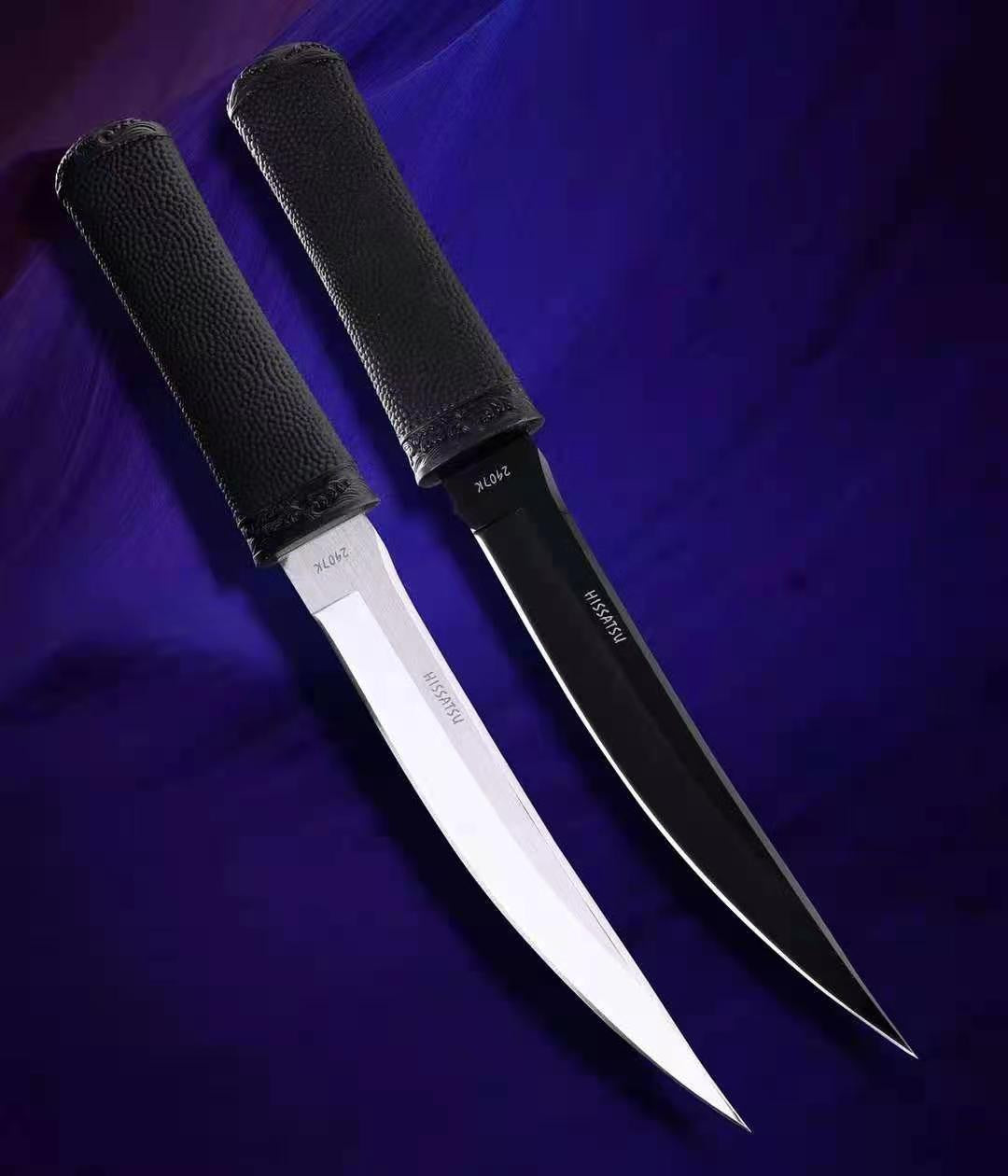 CRKT 2907K CEO Gentleman's Fixed Blade Knife EDC 9cr18mov Blade Non-slip Rubber Handle Tactical Knife With Plastic Knife Sheath