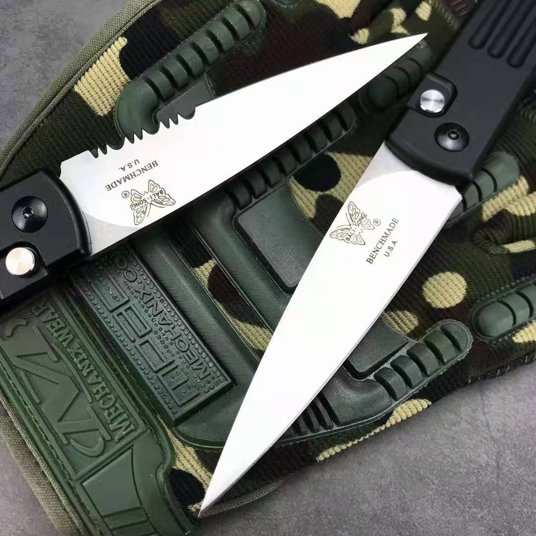 Benchmade 1000 Auto Spike Automatic Tactical Knife Outdoor S30V Blade Spring Knife Switchblade (3.6" Satin) Outdoor Camping Tactical Pocket Knife 2 Styles
